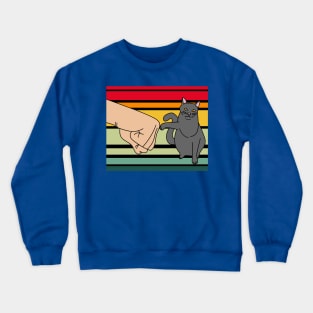 Best Retro Cat Owner Of All Time Crewneck Sweatshirt